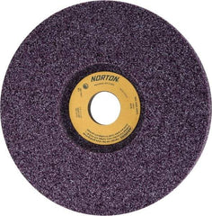 Norton - 7" Diam x 1-1/4" Hole x 1" Thick, I Hardness, 80 Grit Surface Grinding Wheel - Aluminum Oxide, Type 5, Medium Grade, 3,600 Max RPM, Vitrified Bond, One-Side Recess - All Tool & Supply