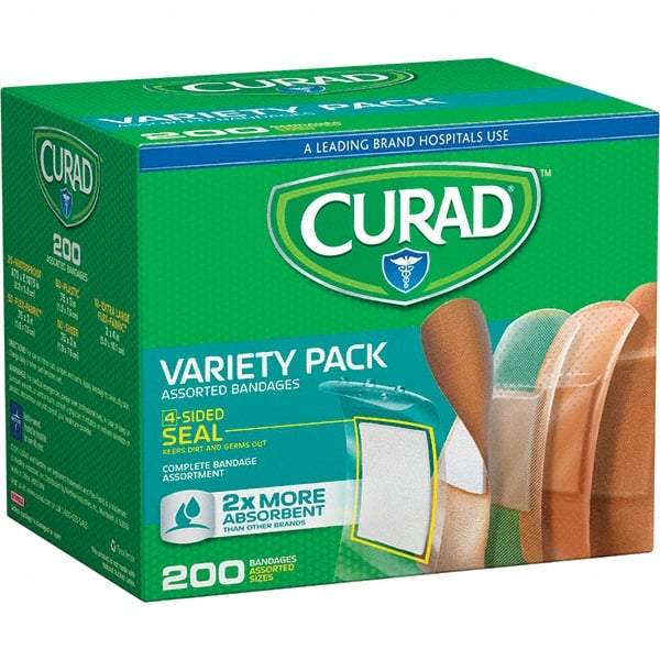 Curad - 5-1/4" Long x 4-1/4" Wide, General Purpose Self-Adhesive Bandage - Woven Fabric Bandage, 4-Sided Seal Technology - All Tool & Supply