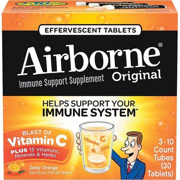 Airborne - Orange Flavor Immune Support Tablets - Vitamins/Supplements - All Tool & Supply