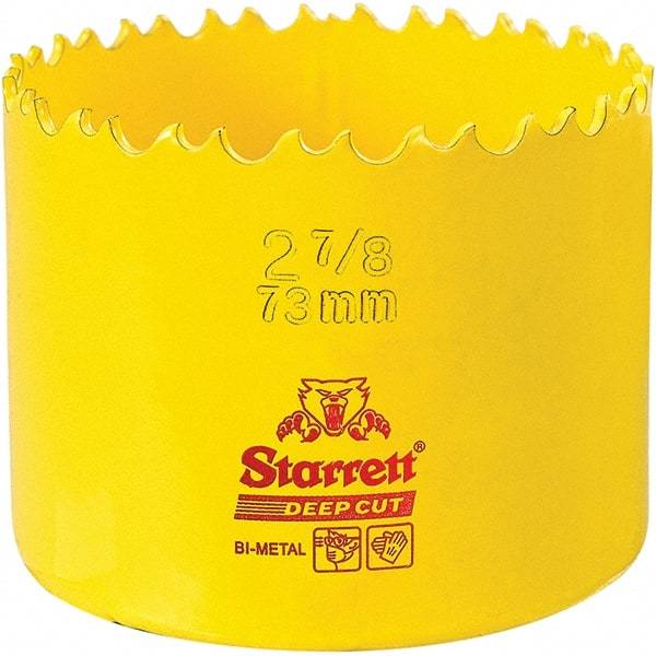 Starrett - 2-7/8" Diam, 2" Cutting Depth, Hole Saw - High Speed Steel Saw, Toothed Edge - All Tool & Supply