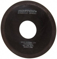 Norton - 4" Diam x 1-1/4" Hole x 1/16" Thick, 220 Grit Surface Grinding Wheel - Diamond, Type 1A1, Very Fine Grade, Resinoid Bond - All Tool & Supply