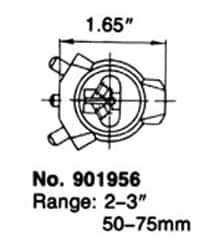 Mitutoyo - 2 to 3" Bore Gage Measuring Head - Replacement Head for 545-136S, Bore Gages 06253595, 06253538, 06253470 - All Tool & Supply