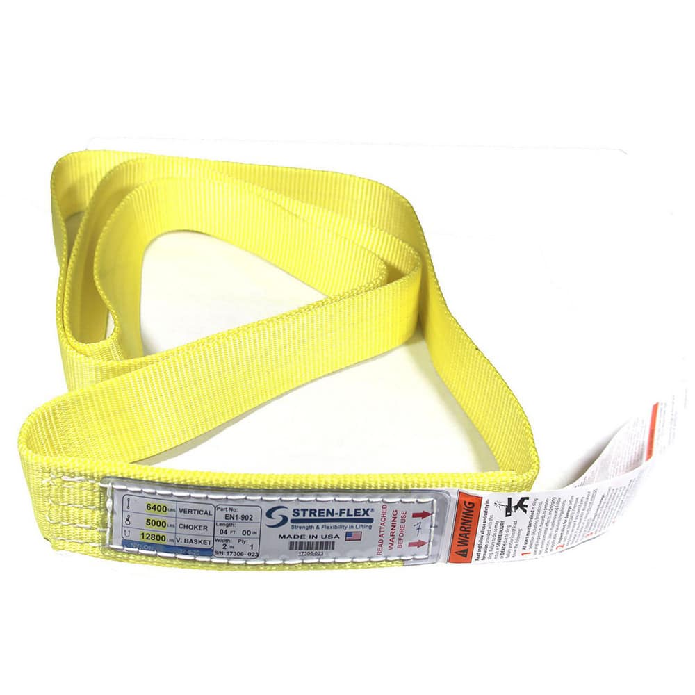 Slings & Tiedowns (Load-Rated); Sling Type: Endless; Length (Feet): 12; Vertical Capacity (Lb.): 6200; Choker Capacity (Lb.): 4960; Width (Inch): 2; Basket Capacity (Lb.): 12400; Eye Type: No Eye; Sling Material: Nylon; Sling Width: 2 in; Number Of Plies: