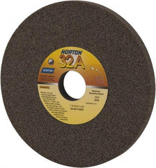 Norton - 7" Diam x 1-1/4" Hole x 1/2" Thick, F Hardness, 60 Grit Surface Grinding Wheel - Aluminum Oxide, Type 1, Medium Grade, 3,600 Max RPM, Vitrified Bond, No Recess - All Tool & Supply