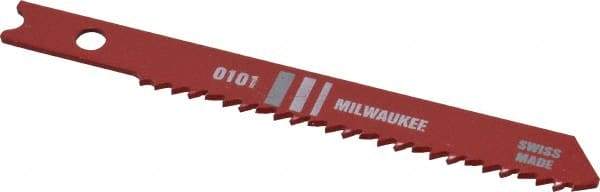 Milwaukee Tool - 2-3/4" Long, 14 Teeth per Inch, High Speed Steel Jig Saw Blade - Toothed Edge, 0.2813" Wide x 0.059" Thick, U-Shank - All Tool & Supply