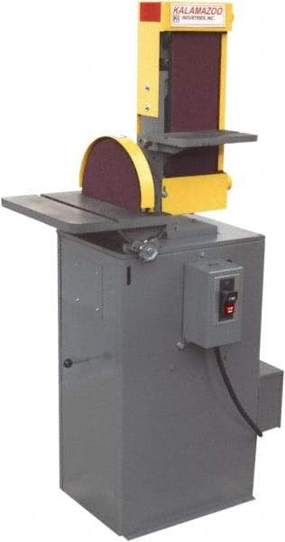 Kalamazoo - 48" Long x 6" Wide Belt, 12" Diam, Combination Sanding Machine - 3 hp, Single Phase - All Tool & Supply