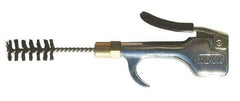 Coilhose Pneumatics - 150 Max psi Brush Tip Thumb Lever Blow Gun - 1/4 NPT, 4-1/2" Tube Length, Zinc Body, Brass Tip, Steel Brush - All Tool & Supply