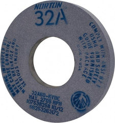 Norton - 12" Diam x 5" Hole x 1-1/2" Thick, K Hardness, 60 Grit Surface Grinding Wheel - Aluminum Oxide, Type 5, Medium Grade, 2,705 Max RPM, Vitrified Bond, One-Side Recess - All Tool & Supply