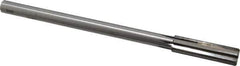 Made in USA - 0.567" Carbide-Tipped 6 Flute Chucking Reamer - Straight Flute, 7/16" Straight Shank, 2" Flute Length, 8" OAL - All Tool & Supply