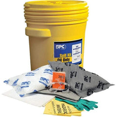 Brady SPC Sorbents - 17 Gal Capacity Oil Only & Universal Spill Kit - 20 Gal Polyethylene Drum - All Tool & Supply