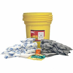 Brady SPC Sorbents - 29 Gal Capacity Oil Only & Universal Spill Kit - 30 Gal Polyethylene Drum - All Tool & Supply