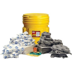 Brady SPC Sorbents - 77 Gal Capacity Oil Only & Universal Spill Kit - 95 Gal Polyethylene Drum - All Tool & Supply