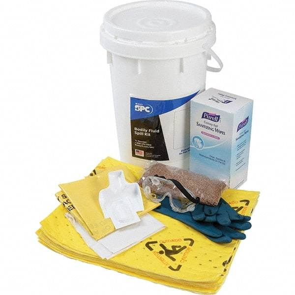 Brady SPC Sorbents - 9 Gal Capacity Hazardous Materials Spill Kit - 6.5 Gal Polyethylene Bucket - All Tool & Supply