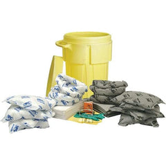 Brady SPC Sorbents - 38 Gal Capacity Oil Only & Universal Spill Kit - 55 Gal Polyethylene Drum - All Tool & Supply