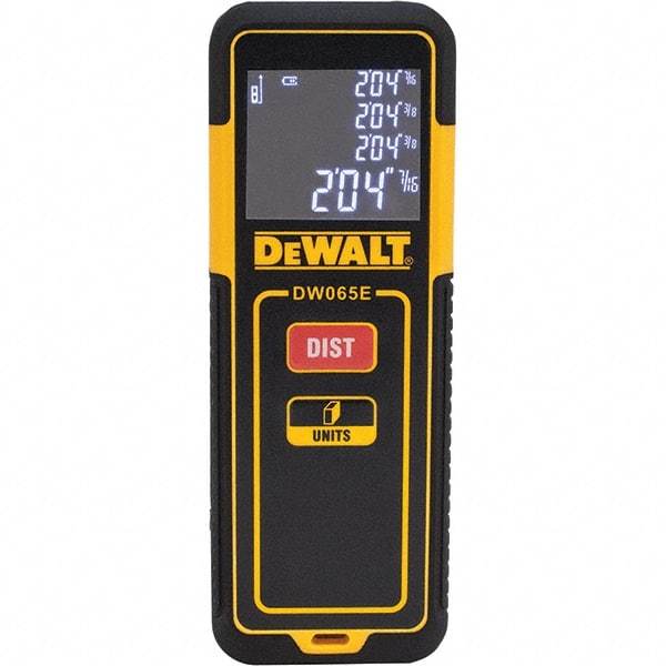 DeWALT - Laser & Ultrasonic Distance Finders Type: Laser Maximum Distance (Feet): 65.00 - All Tool & Supply