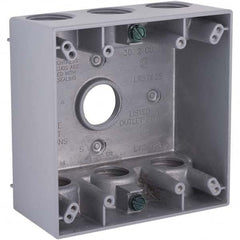 Hubbell-Raco - 4-1/2 x 4-1/2 x 2-1/4" Aluminum Square Weather Resistant Outlet Box - All Tool & Supply