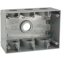 Hubbell-Raco - 4-1/2 x 6-3/8 x 2.781" Aluminum Rectangular Weather Resistant Outlet Box - All Tool & Supply