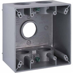 Hubbell-Raco - 4-1/2 x 4-1/2 x 2-5/8" Aluminum Square Weather Resistant Outlet Box - All Tool & Supply