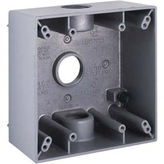 Hubbell-Raco - 4-1/2 x 4-1/2 x 2-1/4" Aluminum Square Weather Resistant Outlet Box - All Tool & Supply