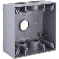 Hubbell-Raco - 4-1/2 x 4-1/2 x 2-1/4" Aluminum Square Weather Resistant Outlet Box - All Tool & Supply