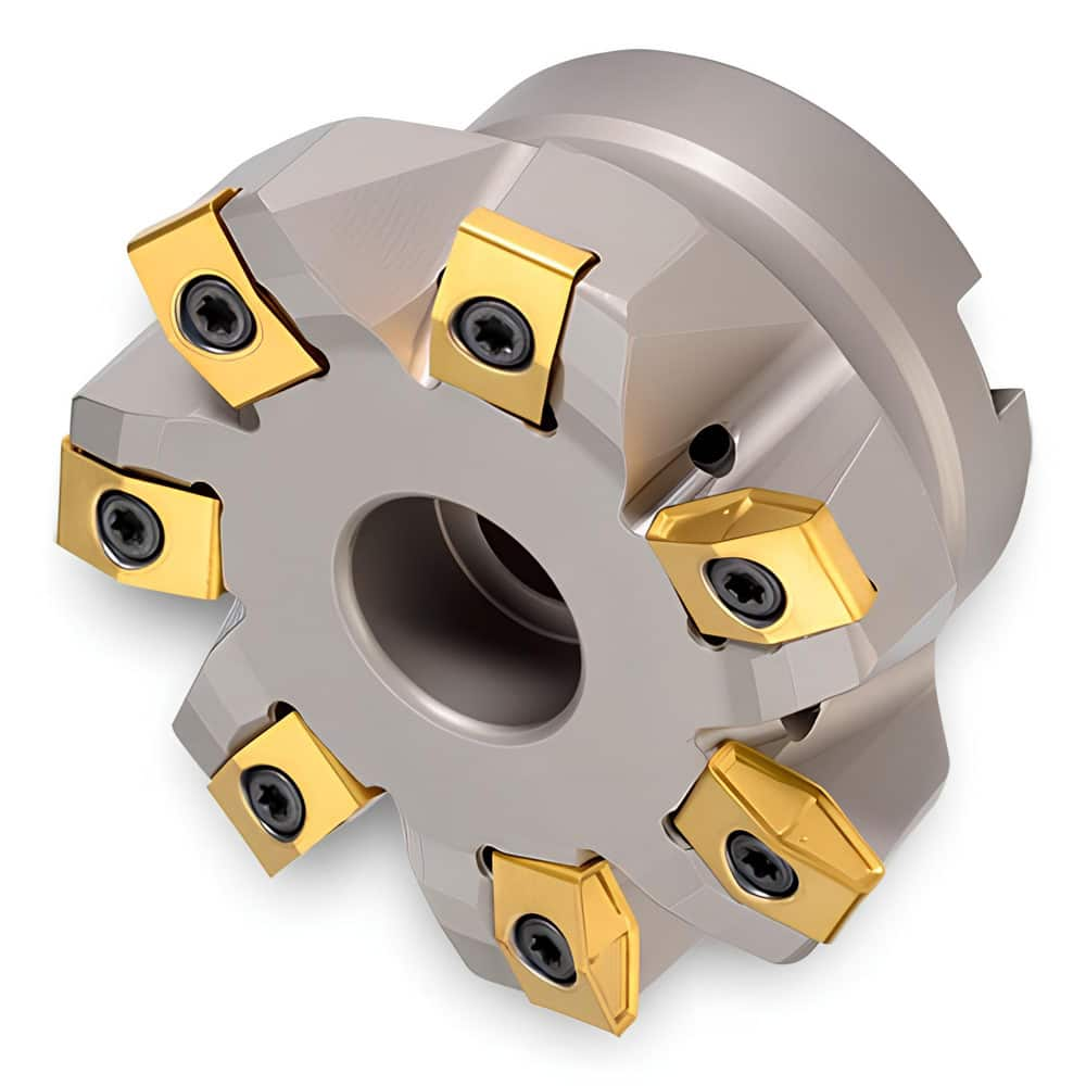 Indexable High-Feed Face Mills; Minimum Cutting Diameter: 1.9020 in; Maximum Cutting Diameter: 2.5000 in; Maximum Depth Of Cut: 0.0580 in; Arbor Hole Diameter (mm): 1.00; Compatible Insert Size Code: 324; Maximum Ramping Angle: 2.1  ™; Series: 8G6A; Cutte