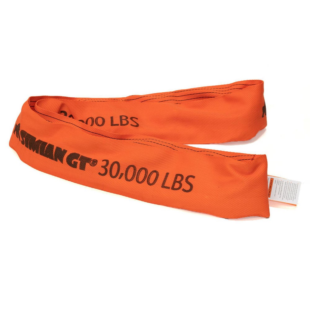 Slings & Tiedowns (Load-Rated); Sling Type: Round; Length (Feet): 18; Vertical Capacity (Lb.): 30000; Choker Capacity (Lb.): 24000; Basket Capacity (Lb.): 60000; Eye Type: No Eye; Sling Material: Polyester; Sling Width: 4.7 in; Sling Diameter: 2.3 in; Max