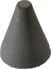 Cratex - 1" Max Diam x 1-1/4" Long, Taper, Rubberized Point - Coarse Grade, Silicon Carbide, 1/4" Arbor Hole, Unmounted - All Tool & Supply