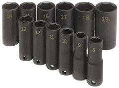 SK - 12 Piece 3/8" Drive Deep Well Impact Socket Set - All Tool & Supply