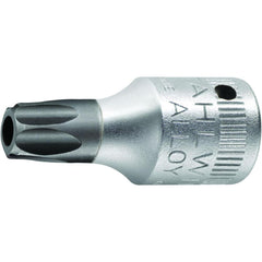 Hand Hex & Torx Bit Sockets; Socket Type: Torx Bit Socket; Drive Size (Fractional Inch): 1/4; Hex Size (mm): 0.000; Torx Size: T8; Bit Length (mm): 16.00; Insulated: No; Tether Style: Not Tether Capable; Material: Chrome Alloy Steel; Finish: Chrome-Plated