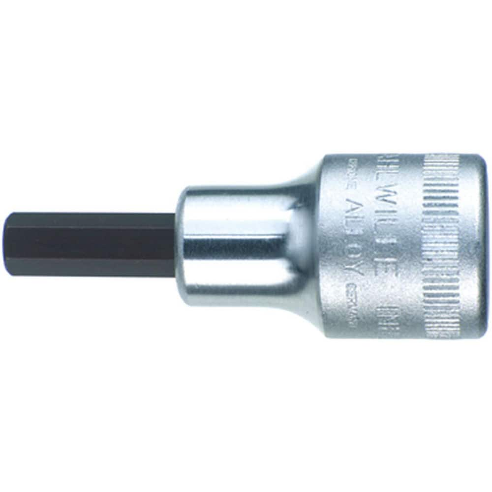 Hand Hex & Torx Bit Sockets; Socket Type: Hex Bit Socket; Hex Size (Inch): 3/8 in; Bit Length: 22 mm; Insulated: No; Tether Style: Not Tether Capable; Material: Chrome Alloy Steel; Finish: Chrome-Plated; Overall Length (Decimal Inch): 2.3700; Non-sparking