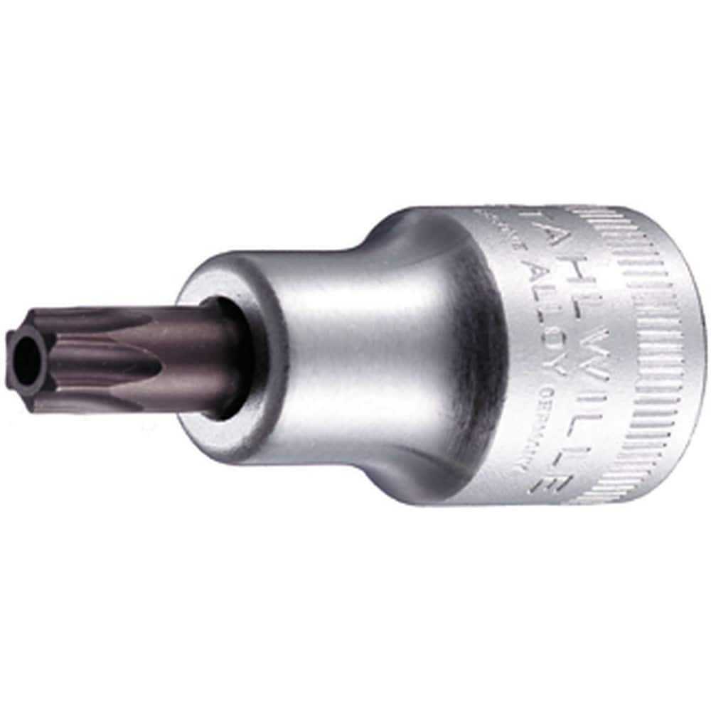 Hand Hex & Torx Bit Sockets; Socket Type: Torx Bit Socket; Drive Size (Fractional Inch): 1/2; Hex Size (mm): 0.000; Torx Size: T45; Bit Length (mm): 17.00; Insulated: No; Tether Style: Not Tether Capable; Material: Chrome Alloy Steel; Finish: Chrome-Plate