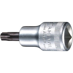 Hand Hex & Torx Bit Sockets; Socket Type: Torx Bit Socket; Drive Size (Fractional Inch): 1/2; Hex Size (mm): 0.000; Torx Size: T40; Bit Length (mm): 17.00; Insulated: No; Tether Style: Not Tether Capable; Material: Chrome Alloy Steel; Finish: Chrome-Plate