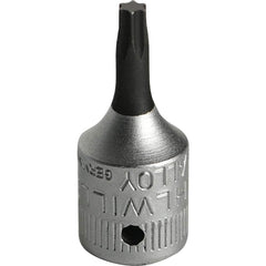 Hand Hex & Torx Bit Sockets; Socket Type: Torx Bit Socket; Drive Size (Fractional Inch): 1/4; Hex Size (mm): 0.000; Torx Size: T15; Bit Length (mm): 16.00; Insulated: No; Tether Style: Not Tether Capable; Material: Chrome Alloy Steel; Finish: Chrome-Plate