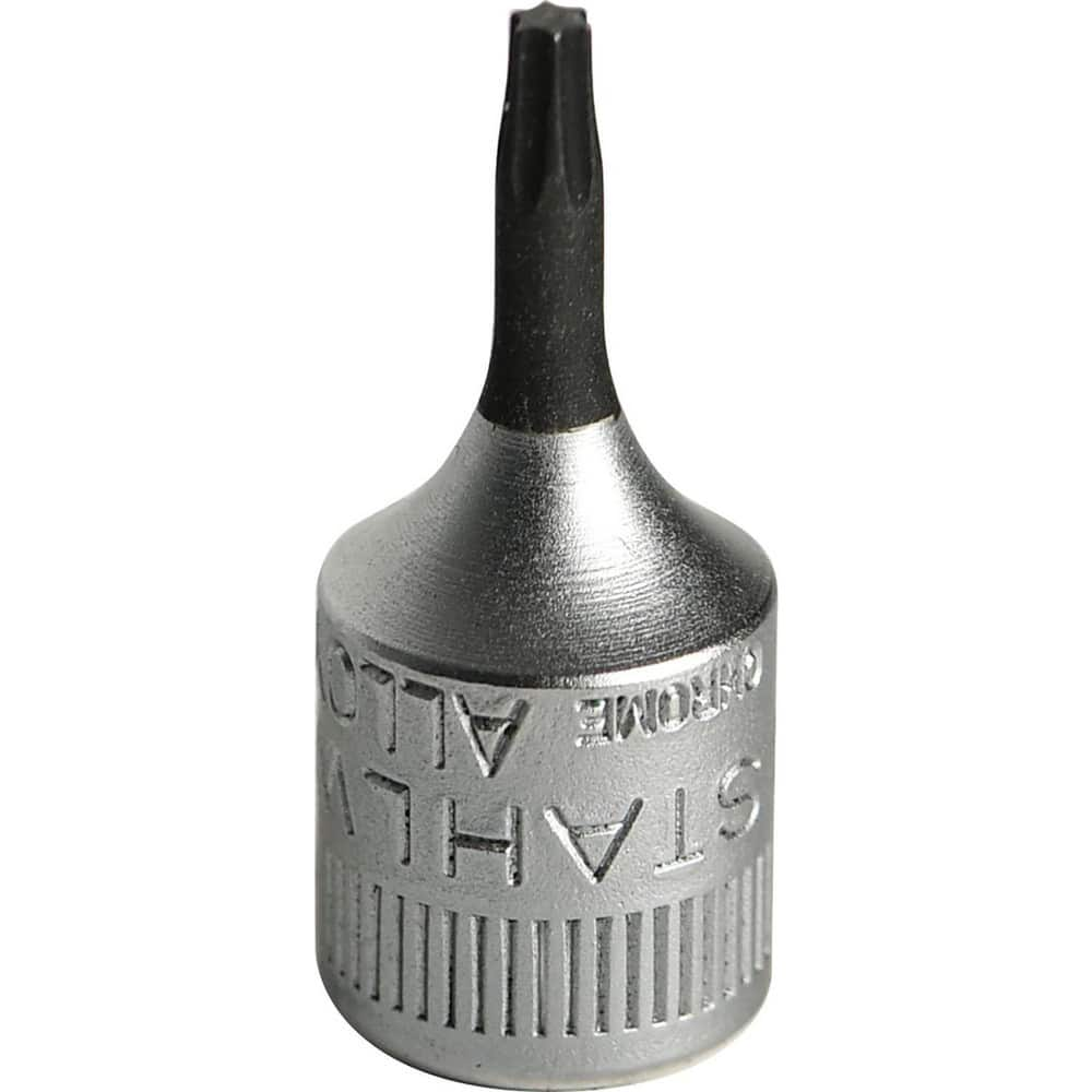 Hand Hex & Torx Bit Sockets; Socket Type: Torx Bit Socket; Drive Size (Fractional Inch): 1/4; Hex Size (mm): 0.000; Torx Size: T9; Bit Length (mm): 16.00; Insulated: No; Tether Style: Not Tether Capable; Material: Chrome Alloy Steel; Finish: Chrome-Plated