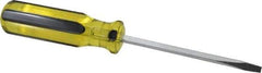 Stanley - Standard Slotted Screwdriver - Round Shank, Ergonomic Handle - All Tool & Supply