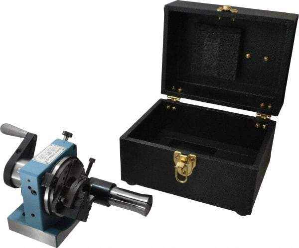 Harig - 5C Compatible, 24 Increment, Horizontal Combination V-Block & Collet Indexer - 3" High Center, 1" Max Collet Capacity, 4" Wide x 3-1/2" Deep Base, 5-5/8" Overall Height, Manual & Motorized Operation - All Tool & Supply