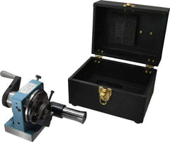 Harig - 5C Compatible, 24 Increment, Horizontal Combination V-Block & Collet Indexer - 3" High Center, 1" Max Collet Capacity, 4" Wide x 3-1/2" Deep Base, 5-5/8" Overall Height, Manual & Motorized Operation - All Tool & Supply