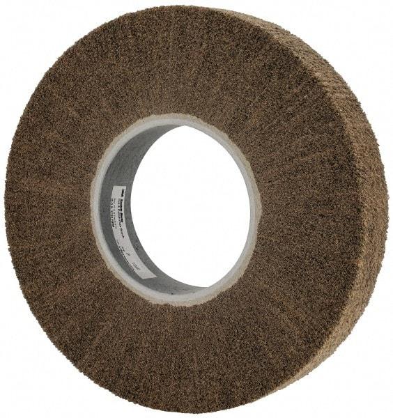 3M - 12" Diam Aluminum Oxide Cutting, Polishing Flap Wheel - 5" Hole, 2" Wide, Density 7, Nonwoven, Medium Grade, 3,400 Max RPM - All Tool & Supply