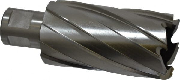 Annular Cutter: 1-5/16″ Dia, 2″ Depth of Cut, High Speed Steel 3/4″ Shank Dia, Weldon Flat Shank, 2 Flats, Bright/Uncoated