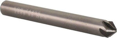 SGS - 1/4" Head Diam, 1/4" Shank Diam, 6 Flute 90° Solid Carbide Countersink - Bright Finish, 2" OAL, Single End, Straight Shank, Right Hand Cut - All Tool & Supply