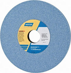 Norton - 7" Diam x 1-1/4" Hole x 1/2" Thick, L Hardness, 60 Grit Surface Grinding Wheel - Ceramic, Type 1, Medium Grade, 3,600 Max RPM, Vitrified Bond, No Recess - All Tool & Supply