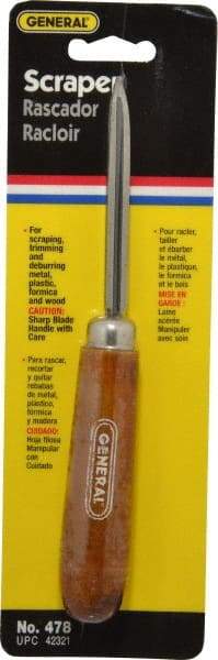 General - Hand Deburring Triangle Tool - Steel Blade, Hole Chamfering - All Tool & Supply