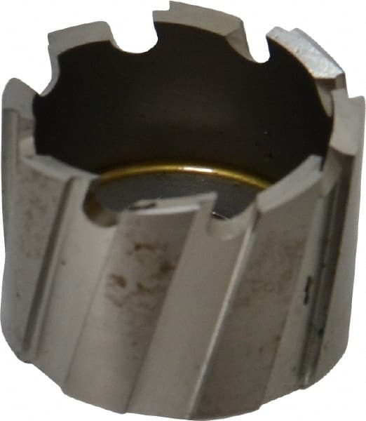 Annular Cutter: 1-1/16″ Dia, 1/2″ Depth of Cut, High Speed Steel 1/2″ Shank Dia, Bright/Uncoated