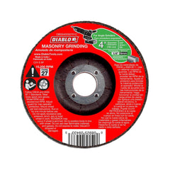 Cutoff Wheels; Wheel Type Number: Type 27; Wheel Diameter (Inch): 4; Wheel Thickness (Inch): 1/4; Hole Size: 5/8; Abrasive Material: Premium Silicone Carbide Blend; Maximum Rpm: 15250.000; Hole Shape: Round; Wheel Color: Red