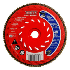 Flap Discs; Flap Disc Type: Type 29; Disc Diameter (Decimal Inch): 4-1/2; Center Hole Size: 5/8-11; Grade: Ultra Coarse; Grit: 40; Maximum Rpm: 12000.000; Disc Color: Red