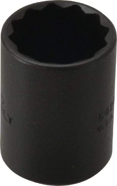 Proto - 7/8", 1/2" Drive, Standard Hand Socket - 12 Points, 1-9/16" OAL, Alloy Steel, Black Finish - All Tool & Supply