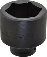 Proto - 3/4" Drive 2-1/16" Standard Impact Socket - 6 Points, 3-3/32" OAL - All Tool & Supply