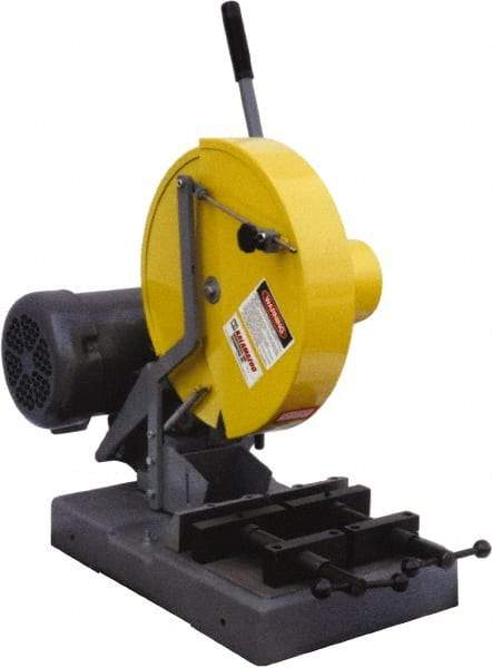 Kalamazoo - 14" Blade Diam, 1" Arbor Hole, Straight Chop & Cutoff Saw - 3,450 RPM, 5 hp, 220/440 Volts, 3 Phase - All Tool & Supply