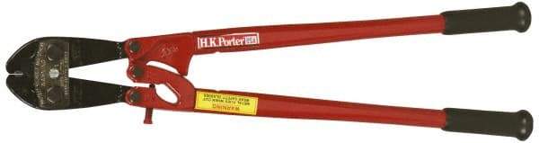 H.K. Porter - 18" OAL, 3/8" Capacity, Bolt Cutter - Oval Head, Rubber Grips Handle - All Tool & Supply