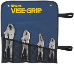 Irwin - 4 Piece Locking Plier Set - Comes in Nylon Roll - All Tool & Supply